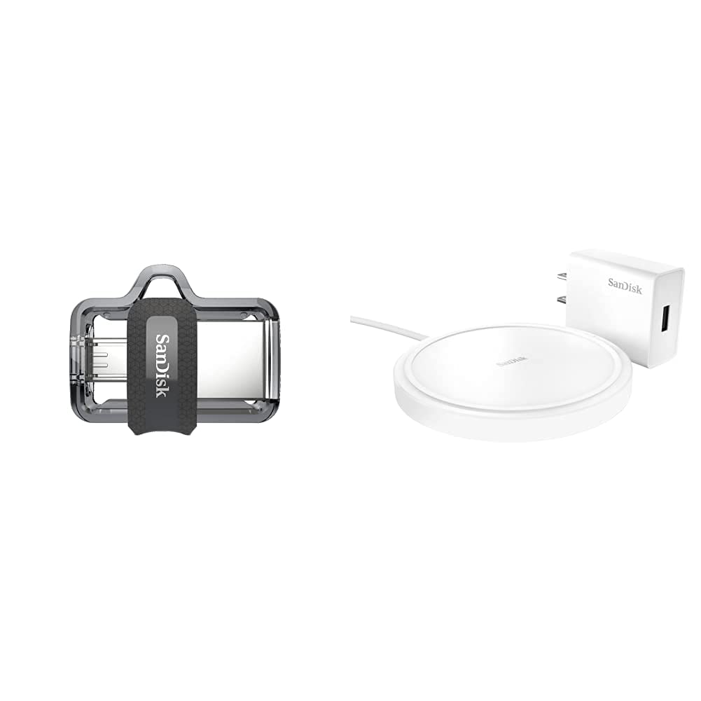 SanDisk 256GB Ultra Dual Drive m3.0 with SanDisk Ixpand Wireless Charger 15W (Includes Quick Charge 