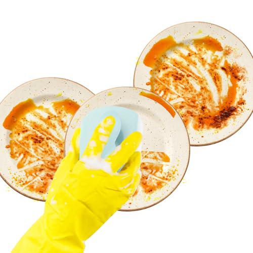 Image of PATIKIL Kitchen Sponge with Handles, 1Pcs Cellulose Sponges Cleaning Brush Scrubbing Pads Wipe Glass Wiper for Bathtubs, Kitchen Surfaces,Glass Windows, Blue