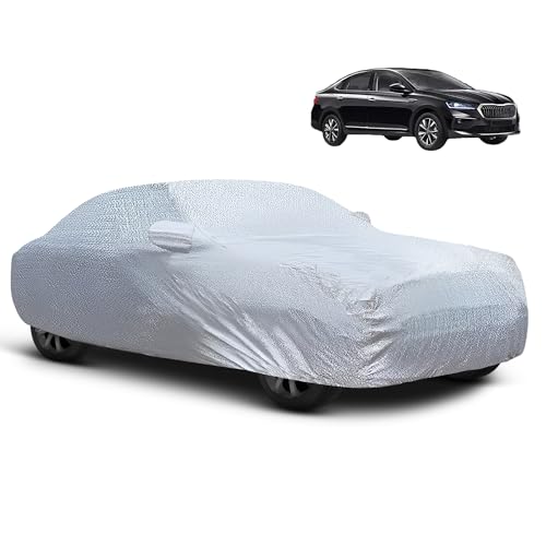 Image of Autofy Car Cover Waterproof SilverShield for Skoda Slavia [Year 2022 Onwards] - Slavia Car Cover Dust & UV Protection Slavia Car Body Cover with Mirror Pocket Soft Cotton Lining