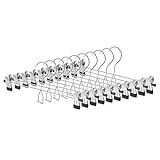 ESEOE Pants Hangers with Clips, Skirt Hangers Space Saving, Metal Stackable Jeans Trouser Hangers...
