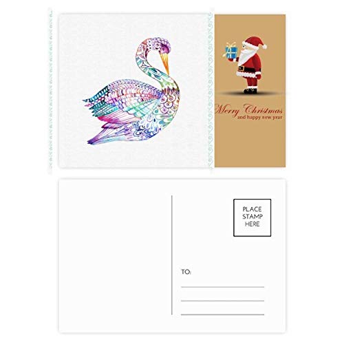 Cartes postales Noël aquarelle : lot de 20 cartes avec inscription Père Noël