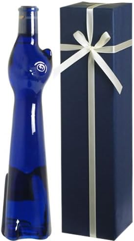 Amazon Co Jp 青い猫のボトル ラインヘッセン リースリング Q B A ネコボトル ギフト 白1本 包装紙 ネイビー ホーム キッチン