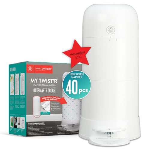 Prince Lionheart My Twist'R XL Nappy Bin with Refill Bag Charcoal Sachet