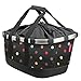 KLICKFix Unisex Adult Bikebasket GT kosz rowerowy, w kropki, wymiary: 33 x 27 x 42 cm