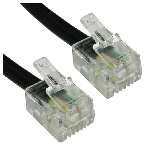 Kenable ADSL Broadband Modem Cable RJ11 to RJ11 (15m (~50 feet), Black)