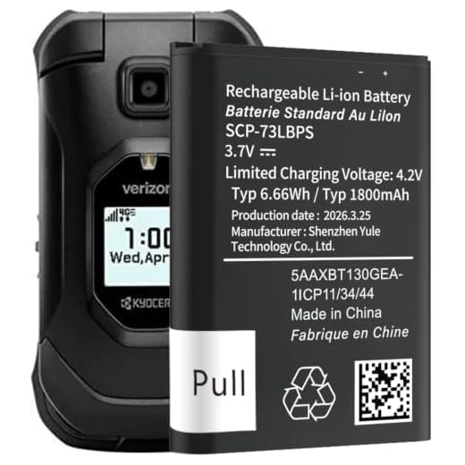 Abtter SCP-73LBPS Battery, [1800mAh] High Capacity Replacement for Kyocera DuraXV Extreme E4810 Verizon Flip Phone