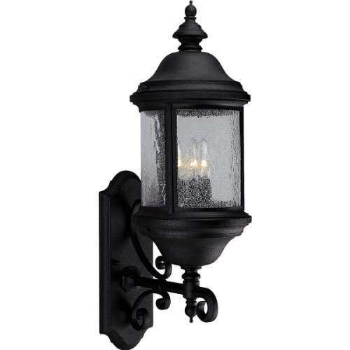 Hottest Sales Progress Lighting P5652-31 Transitional One Wall Lantern from Englewood Collection in Bronze/Dark Finish Lighting Accessory, 8-5/8-Inch Width x 26-1/4-Inch Height, Textured Black