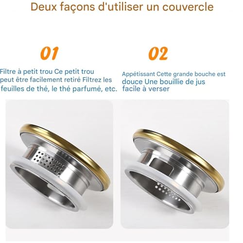 Récipient résistant à la chaleur en verre pur pour théière 2.5l - 6