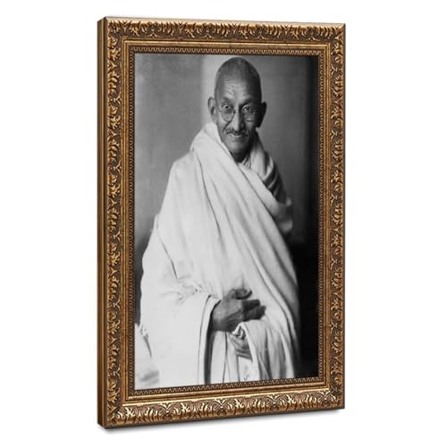 Impression sur toile de qualité supérieure Mahatma Gandhi tableau encadré