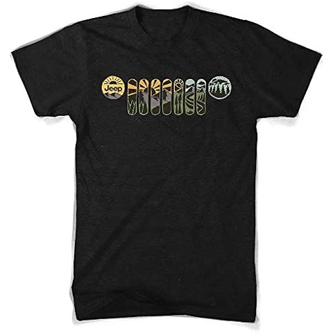 Detroit Shirt Company Mens Jeep® Atomic Grille Triblend T-Shirt - Black, (Medium) Cover