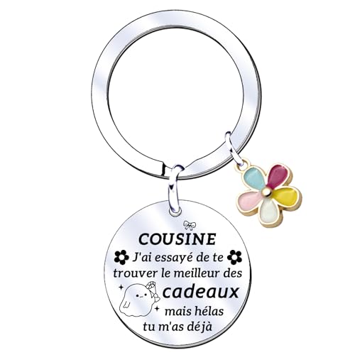 QTQTLP Regalo cugina portachiavi - Ho cercato di trovarti il miglior regalo ma ahimè, mi hai già! - Regalo cugino compleanno portachiavi, argento, L QTQTLP Regalo cugina portachiavi - Ho cercato di trovarti il miglior regalo ma ahimè, mi hai già! - Regalo cugino compleanno portachiavi, argento, L