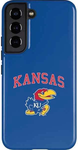 Skinit Pro Phone Case Compatible with Galaxy S22 - Officially Licensed University of Kansas Rock Chalk Jayhawk Design