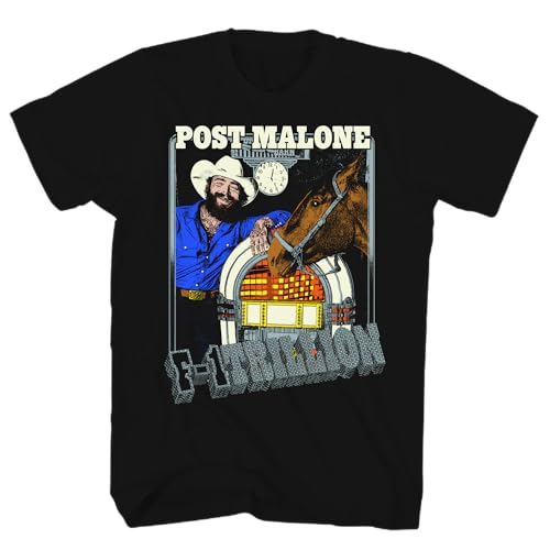 Post Malone T Shirt F-1 Trillion Adult Black Short Sleeve Tshirt American Country Music Graphic Tees