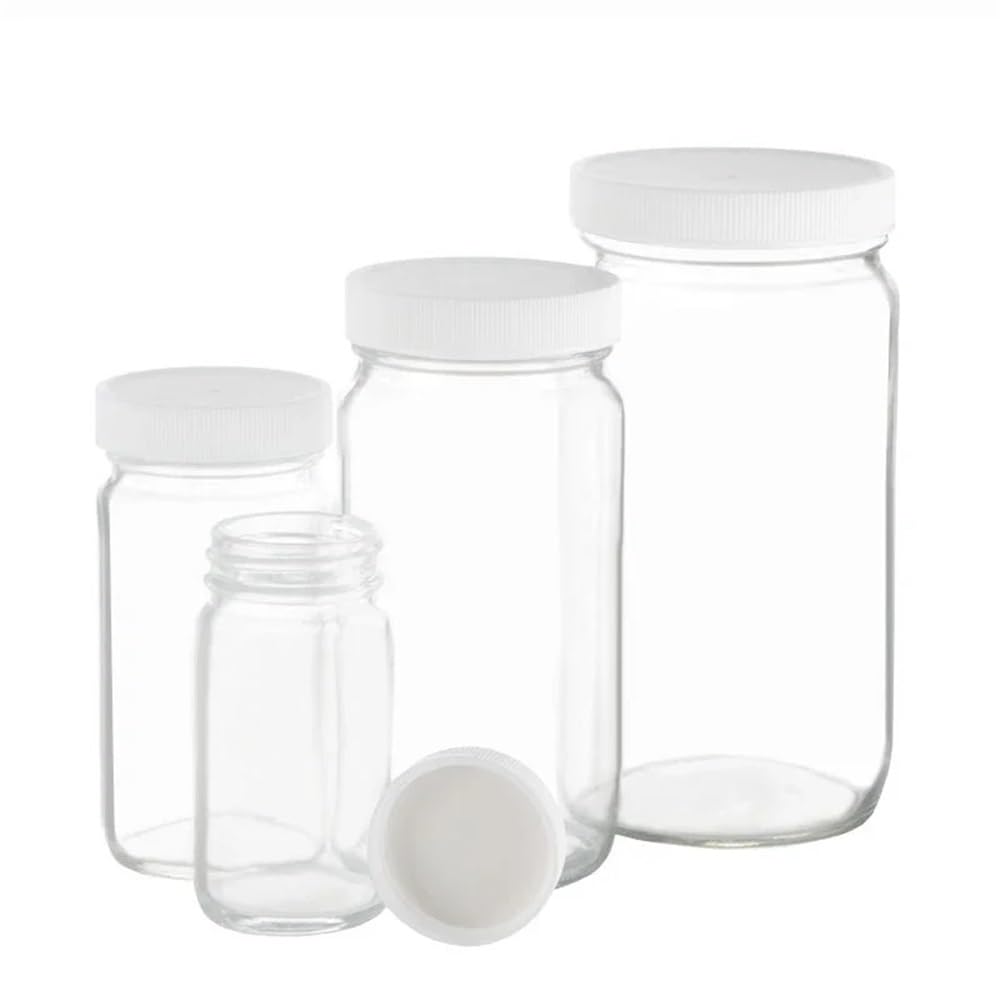 Laborglaswaren Quadratische Laborflasche, transparente, versiegelte runde Aufbewahrungsflasche for Proben(500ml Circle Cover)