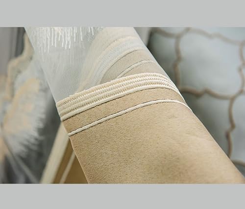 BCughia Voile Sheer Curtains 72 inch Long 2 Panels, Landscape Ink Painting Pinch Pleat Window Curtains for Living Room Bedroom Each Panel 40" W x 72" L, Beige Brown - Image 7