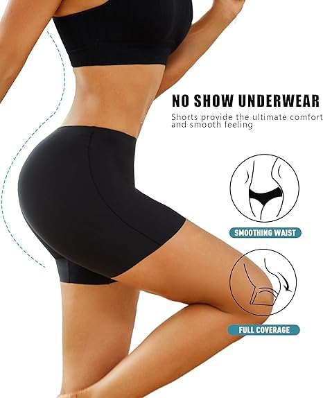 SunFlux® Womens Seamless Boy Shorts Underwear Multicolour Swimming Running Underskirts Yoga Running Plain Boyshort Panties Pack of 5 (in, Alpha, 2XL, Regular, #Mixcolored) 1