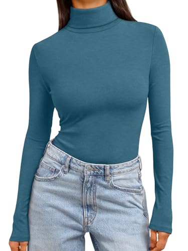 Image of Trendy Queen Women's Turtleneck Long Sleeve Shirts Basic Underwear Tops Winter Clothes 2026