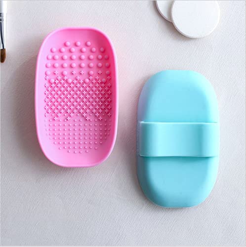 Ahpipil Silicon Makeup Brush Cleaning Mat Makeup Brush Cleaner Pad Cosmetic Brush Cleaning Mat Portable Washing Tool Scrubber For Removing Makeup (Pink) (Pink) #TOP2