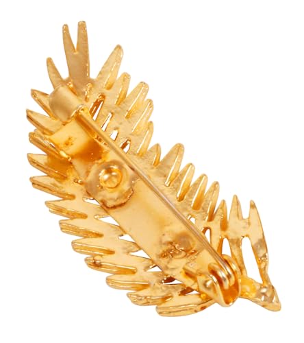 Image of Touchstone Indian Bollywood Handcrafted Designer Jewelry Brooch Lapel Pin in Gold Or Silver Tone for Women.
