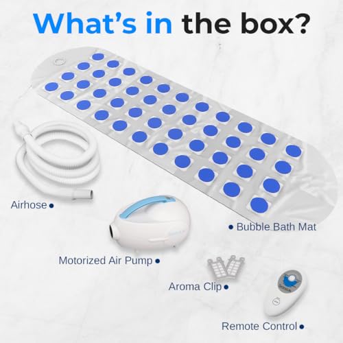 Serenelife PHSPAMT24HT Electric Bubble Massage Mat - Waterproof Massaging Spa, Full Body Bubbling Bath Thermal Massager Machine thumb #5