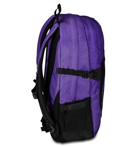 Sac à dos d'école double compartiment solide Invicta Moab violet avec poche PC