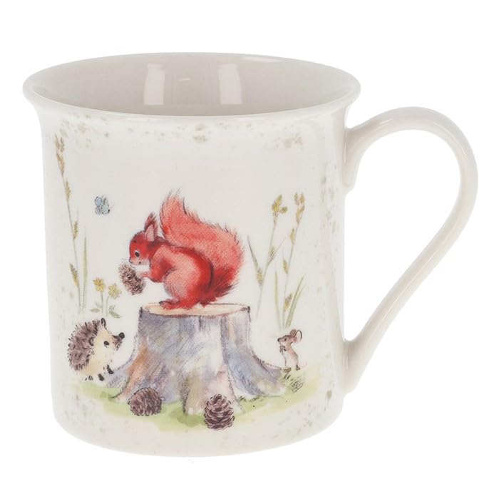 Joe DaviesJoe Davies Fine China Boxed Mug - Bucklebury Wood Red Squirrel Design - Cute Animal Themed Gift for Him/Her