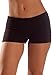 Solid Plain Color Yoga Fold Over Shorts Pants (Small, Black)