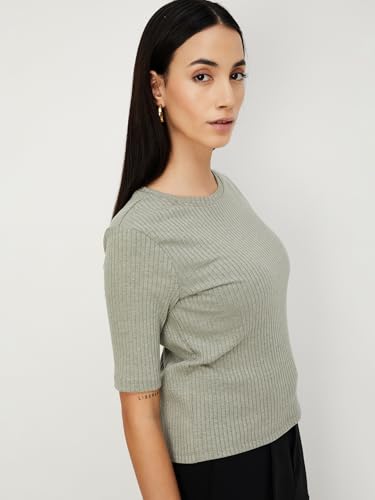 Image of Max Plus Size Women Ribbed T-Shirt