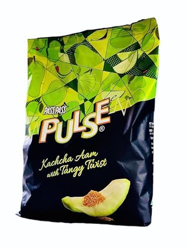 Pulse Candy Pass Pass Sensational Kacchaa Aam Flavor Candy 175 Pice jar (Kachha Aam Pouch, Large)