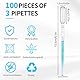 100 Stück Pipette lang 3ml Pipetten Kinder Einwegpipetten Pipette Plastik Tropfpipette Kunststoff Dropper Transferpipetten für Labor Kinder & DIY Wissenschaft Kosmetik
