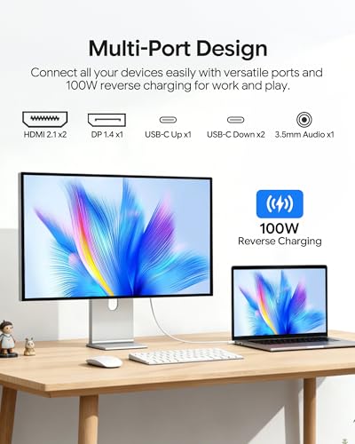Image of G27P 27'' UHD 5K (5120x2880) Glossy Monitor, IPS Panel, 10-Bit Color, 99% sRGB 99% DCI-P3, 75Hz, 218PPI, HDR, 2000:1 Contrast, Low Blue Light, Eye Care (Honeycomb - with Stand)