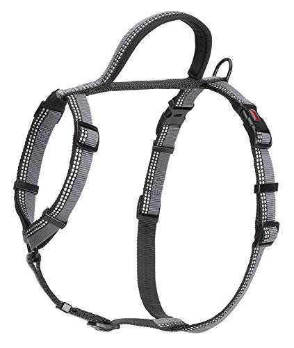Image of HALTI Walking Harness - Lightweight Dog Harness with Handle, Reflective & Adjustable, Ideal for Puppy Walks, Suitable for Medium Dogs and Puppies (Size M, Black)