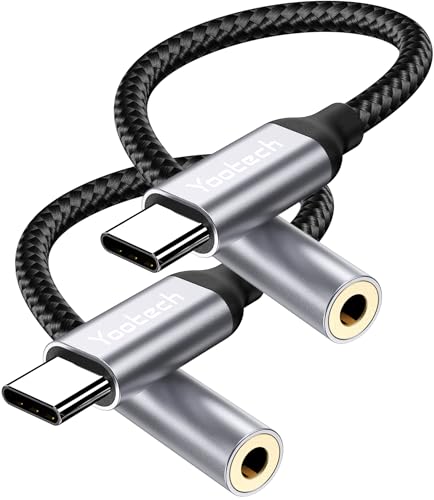 yootech USB Typ C auf 3.5mm Kopfh&ouml;rer Jack Adapter, Type C auf AUX-Audiokabel kompatibel mit iPhone 16/15 Pro Max Plus, Adapter USB C auf Klinke f&uuml;r Galaxy S25 S24 S23 S22, Huawei, Pixel und mehr