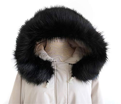 Faux Fur Collar Scarf Hood Collar Shawl Stole Neck Warmer for Winter Coat3