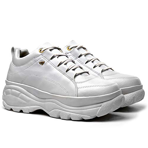 Tênis Sneaker Buffalo Sapatofran Plataforma Conforto Feminino (34, BRANCO)