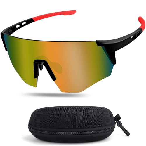 Vylyciy - Vylyciy Lunettes de Soleil Sport Polarisées Lunettes de Cyclisme pour Homme et Femme, Protection UV400, Anti-Vent, Idéales pour Vélo, Course, Pêche, Randonnée et Activités de Plein Air