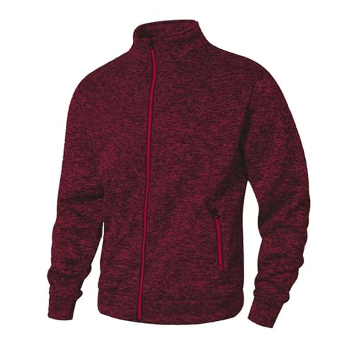 Sudadera de hombre con cremallera y cuello solapa negro XL 7