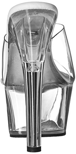 Pleaser Women's Aspire-601 Platform Slide Clear/Clear #TOP2