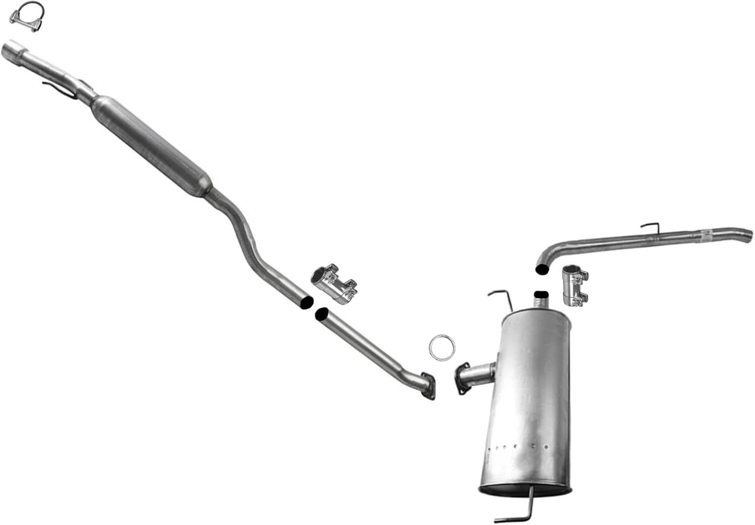 Exhaust System Muffler Tail Pipe Replacement Parts For Toyota Sienna 2004 2005 2006 2007 2008 2009 2010 Front Wheel Drive