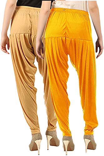 Image of Buy That Trendz Womens Patiala Pants Combo Pack of 2 Viscose Dhoti Patiyala Salwar Harem Bottoms Pants