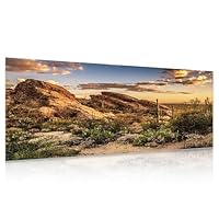 Fsahiuf Terrarium Rückwand,Hintergrund Poster,3D Terrarium Rückwand, Wüstenlandschaft mit Kakteen, 120 x 50 cm, Naturgetreues Design