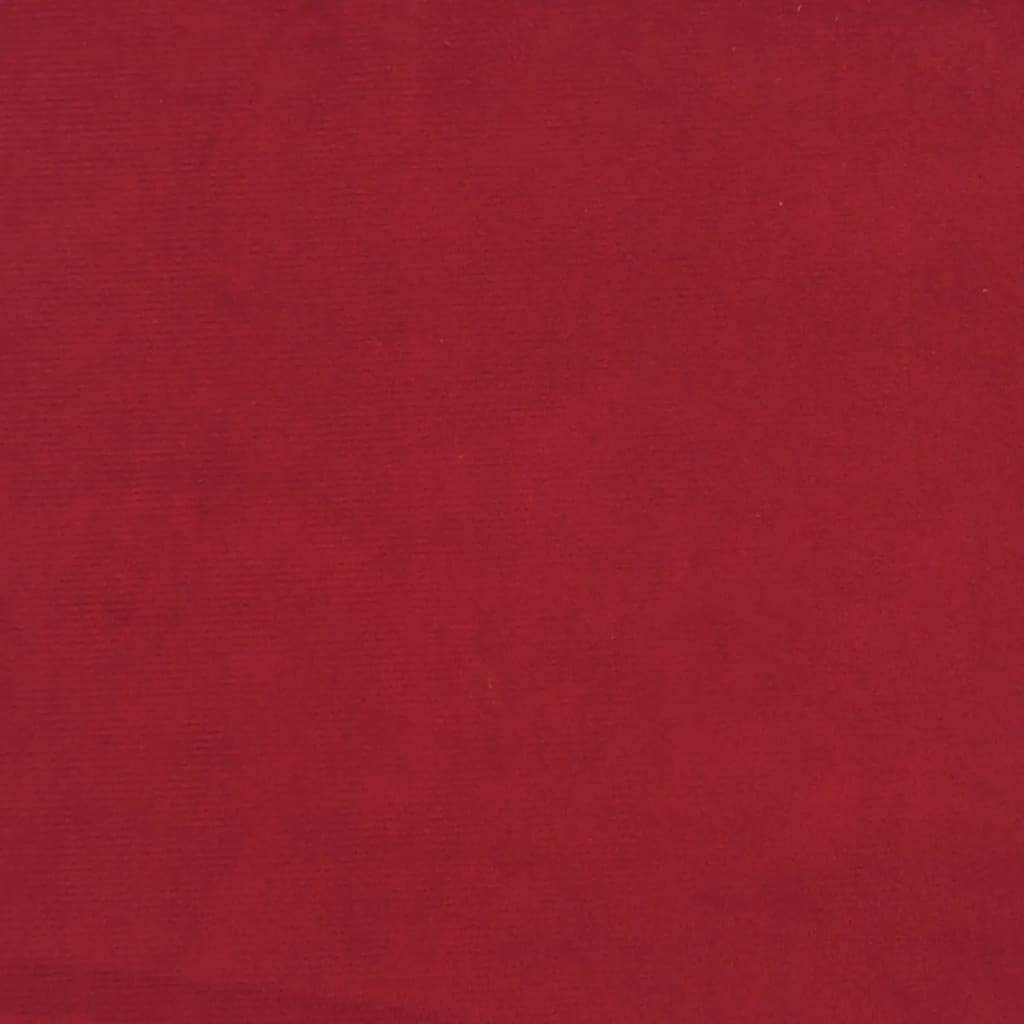 Tidyard Tabouret avec Pieds en Bois Rouge Bordeaux Velours, Pouf Repose-Pied Petit Siège Ottoman, Tabouret Bas pour Canapé, Chambre, Salon, Entrée