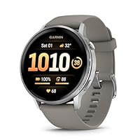 Garmin Venu 4, 45mm, Silver with Gray Silicone Band
