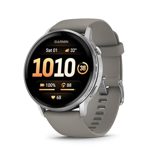 Garmin Venu® 4, 45mm, Advanced Health and Fitness GPS Smartwatch, Bright and Colorful Display, Built-in Flashlight, 12 Days of Battery Life, Silver with Silver Gray Silicone Band