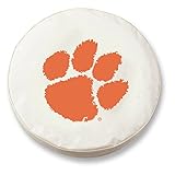 Holland Bar Stool Co. Clemson Tigers HBS White Vinyl Fitted Spare Car Tire Cover (32 1/4' x 12')