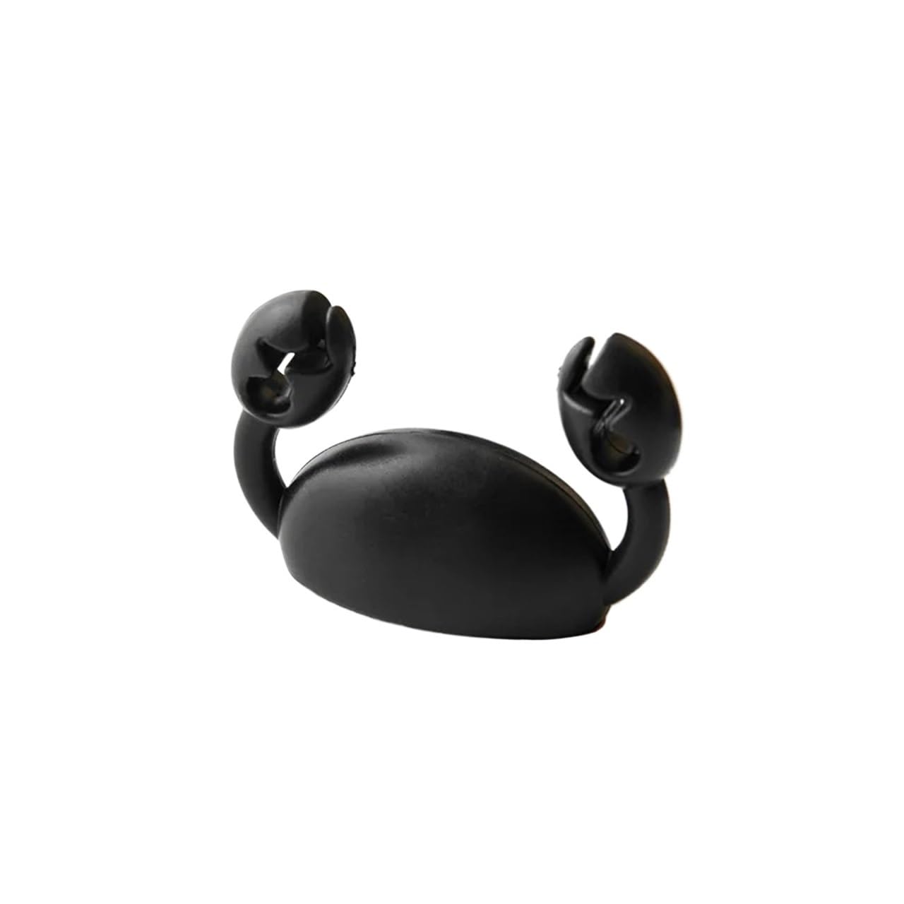 Phone Cord Holder for nightstand 12PCS Cute Crab Cable Organizer Clip Data Cable Stand Mobile Phone Charging Cable Organizers Fixer Desk Self Adhesive Wire Tidy Holder(Black)