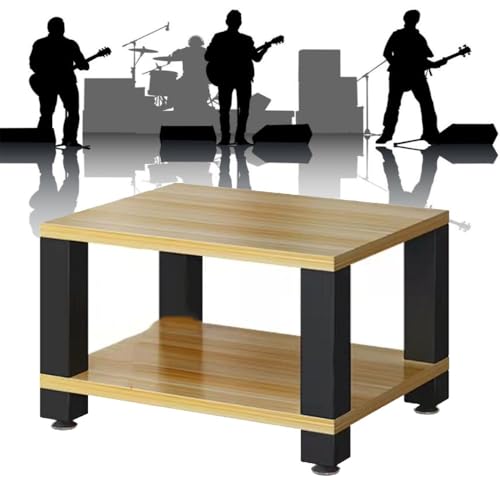 Meuble de rangement pour salon avec support de tourne-disque mobile à 4 niveaux