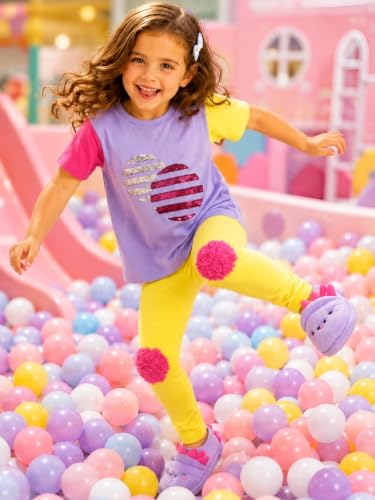 Image of Pilolo Kids Soft Cotton Lycra Solid Ankle Pocket Leggings for Girls