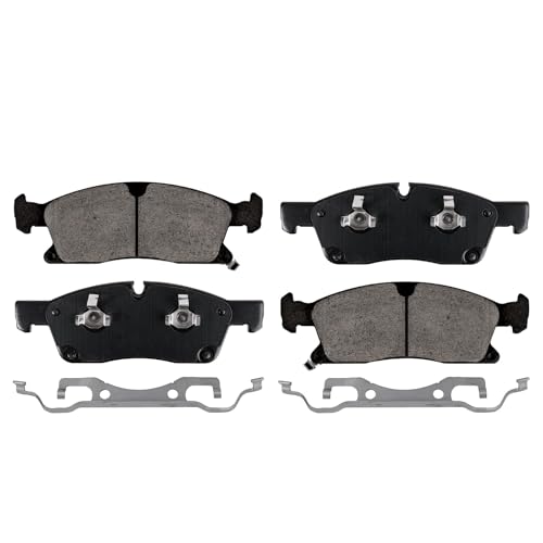 Image of Detroit Axle - Front Brake Kit for 2011-2020 Dodge Durango Jeep Grand Cherokee, Disc Brake Rotors Ceramic Brakes Pads 2012 2013 2014 2015 2016 2017 2018 2019 Replacement : 12.99 inch inch Rotor
