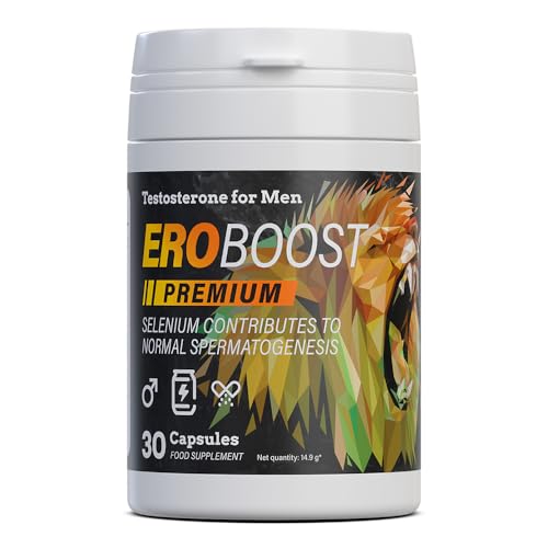 Eroboost Premium Original en bote – Complemento natural para la vitalidad masculina, el equilibrio hormonal y la energía psicofísica, 30 cápsulas